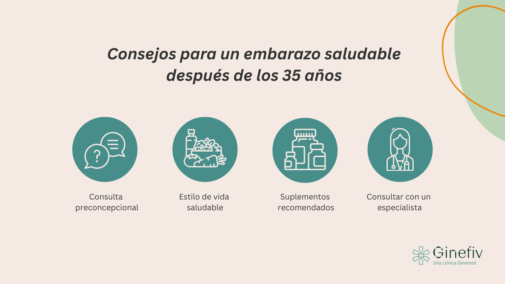 Cuatro consejos para conseguir un embarazo saludable después de los 35 años según la clínica de fertilidad Ginefiv