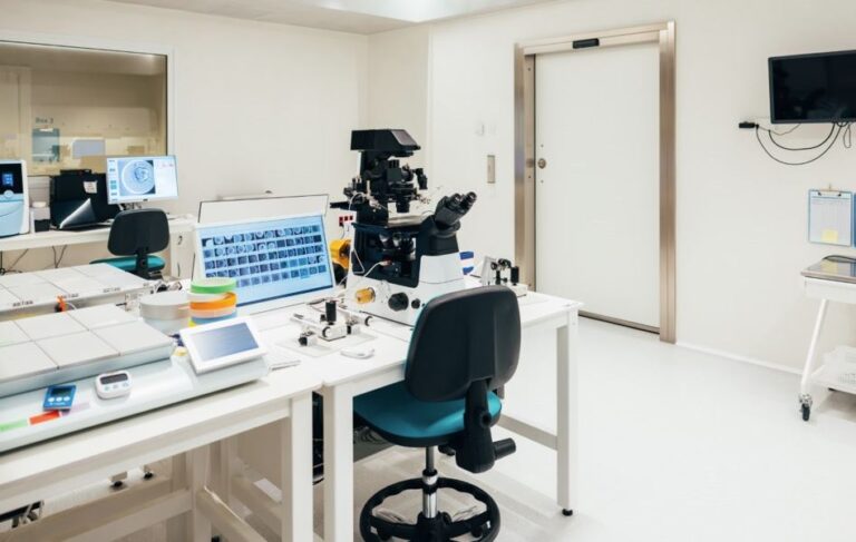 Foto del laboratorio de la clínica Ginefiv Barcelona