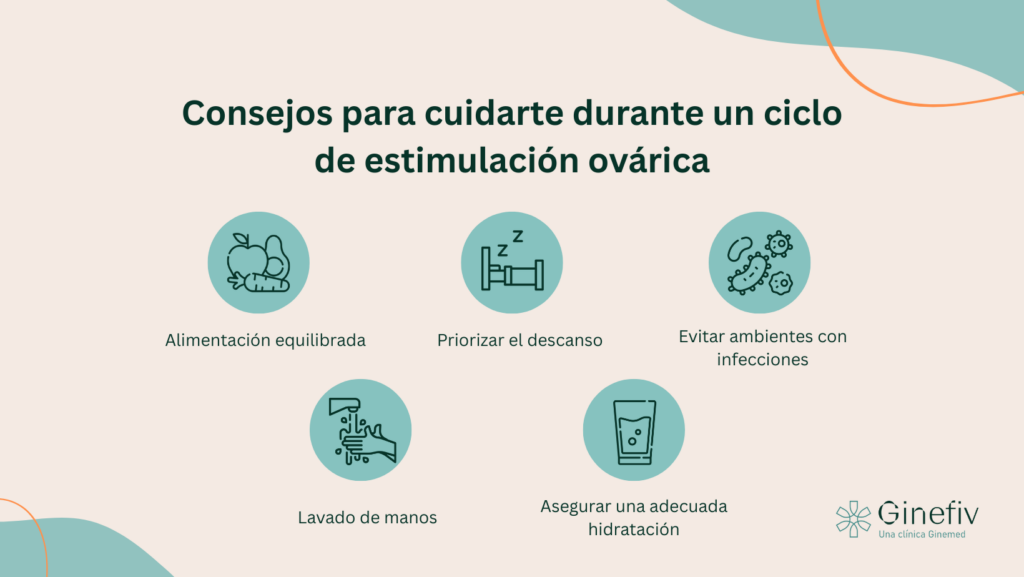 consejos para cuidarte durante un ciclo de estimulación ovárica.